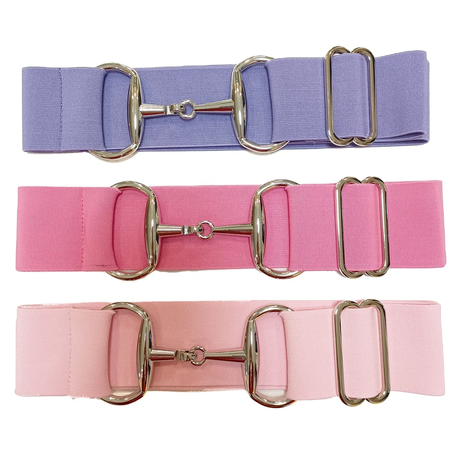Free Engraved Logo 2-Inch 5-Cm Elastic Snaffle Bit Buckle Belt High Waist Equestrian Horse Riding Bits