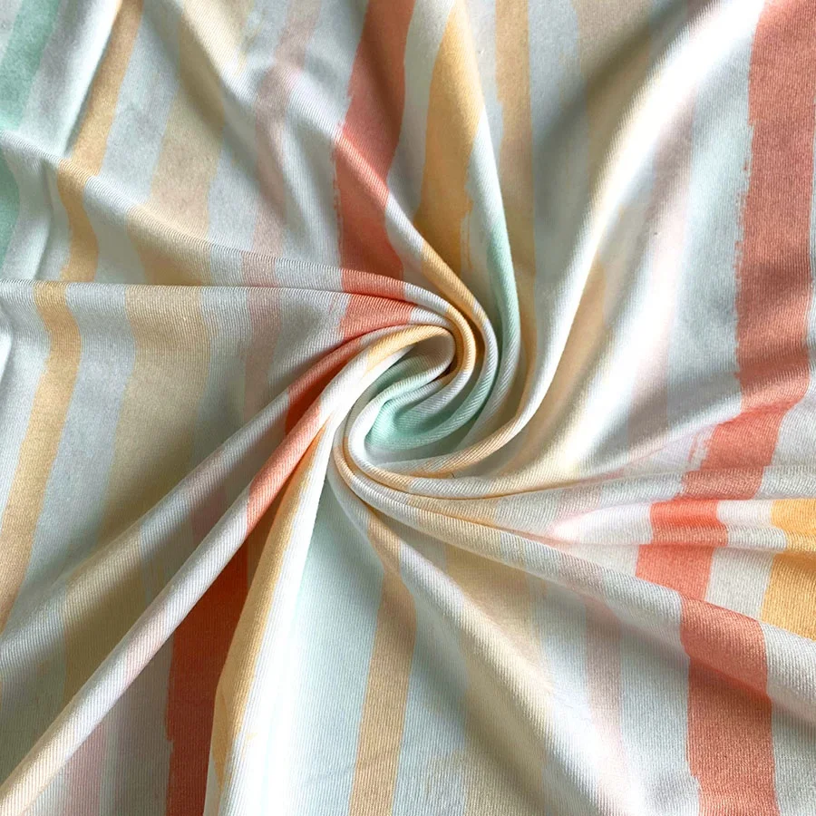 Custom digital Printing bamboo lycra knitted precut fabric