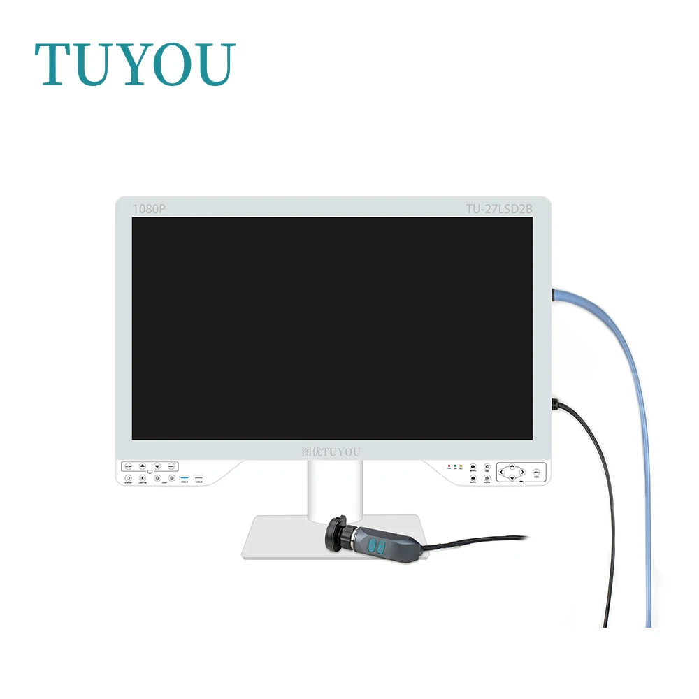 HD Video Endoscope Imaging System with 27-Inch Screen and LED Light Source Integrated Endoscope for Rigid & Flexible lens