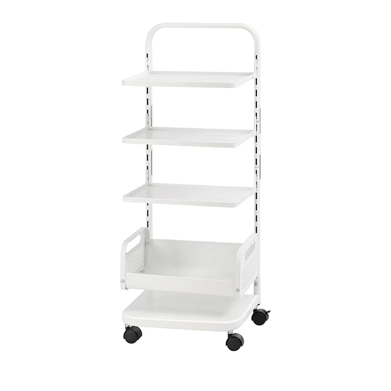 Multi-layer Metal Rolling Kitchen Utility Trolley Cart Adjustable Layer Pot Holder Pan Storage Pot Rack With Wheels