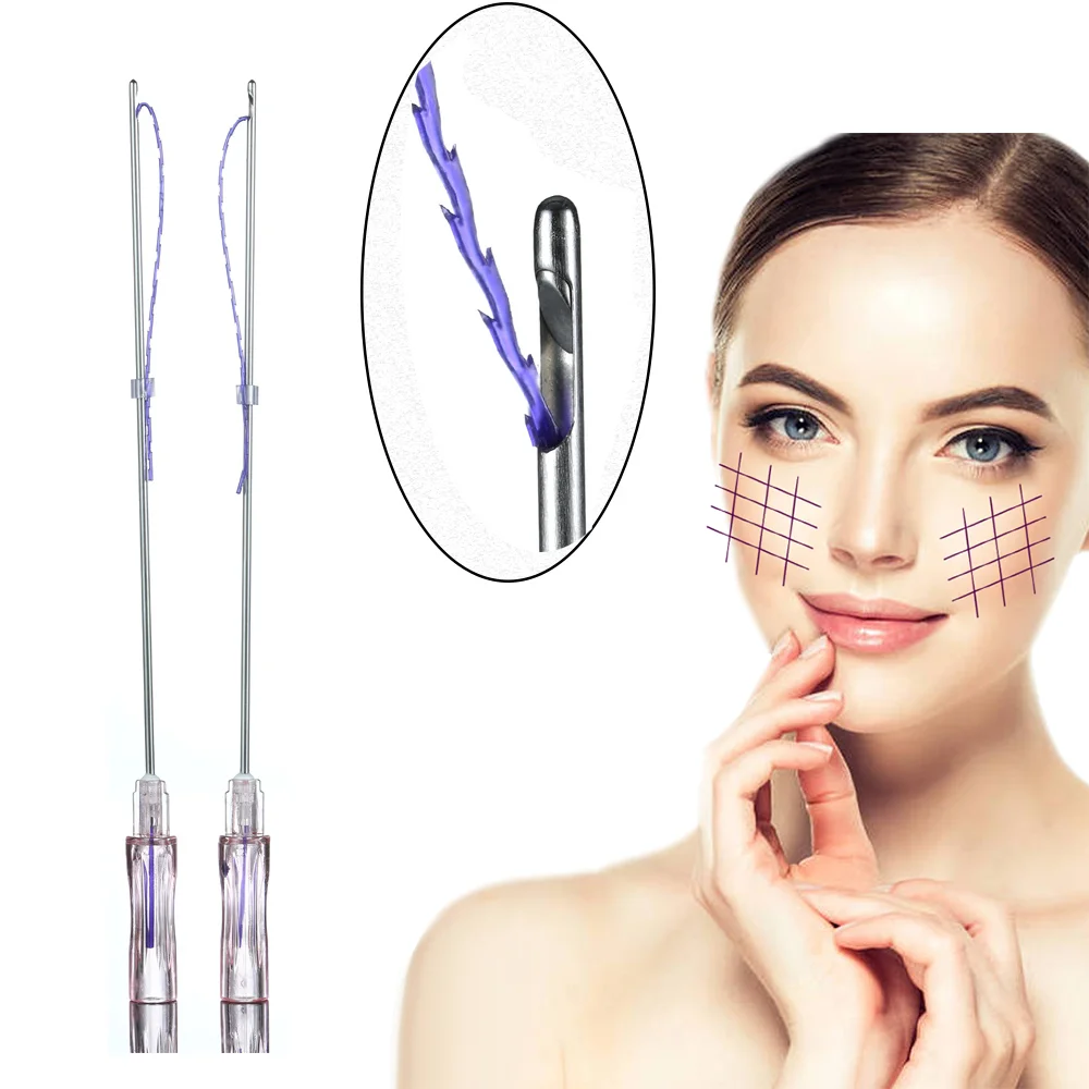 Лифтинг для лица Beauty Secret 2021 18 г 100 мм плоские зубы акулы ПДО с иглой