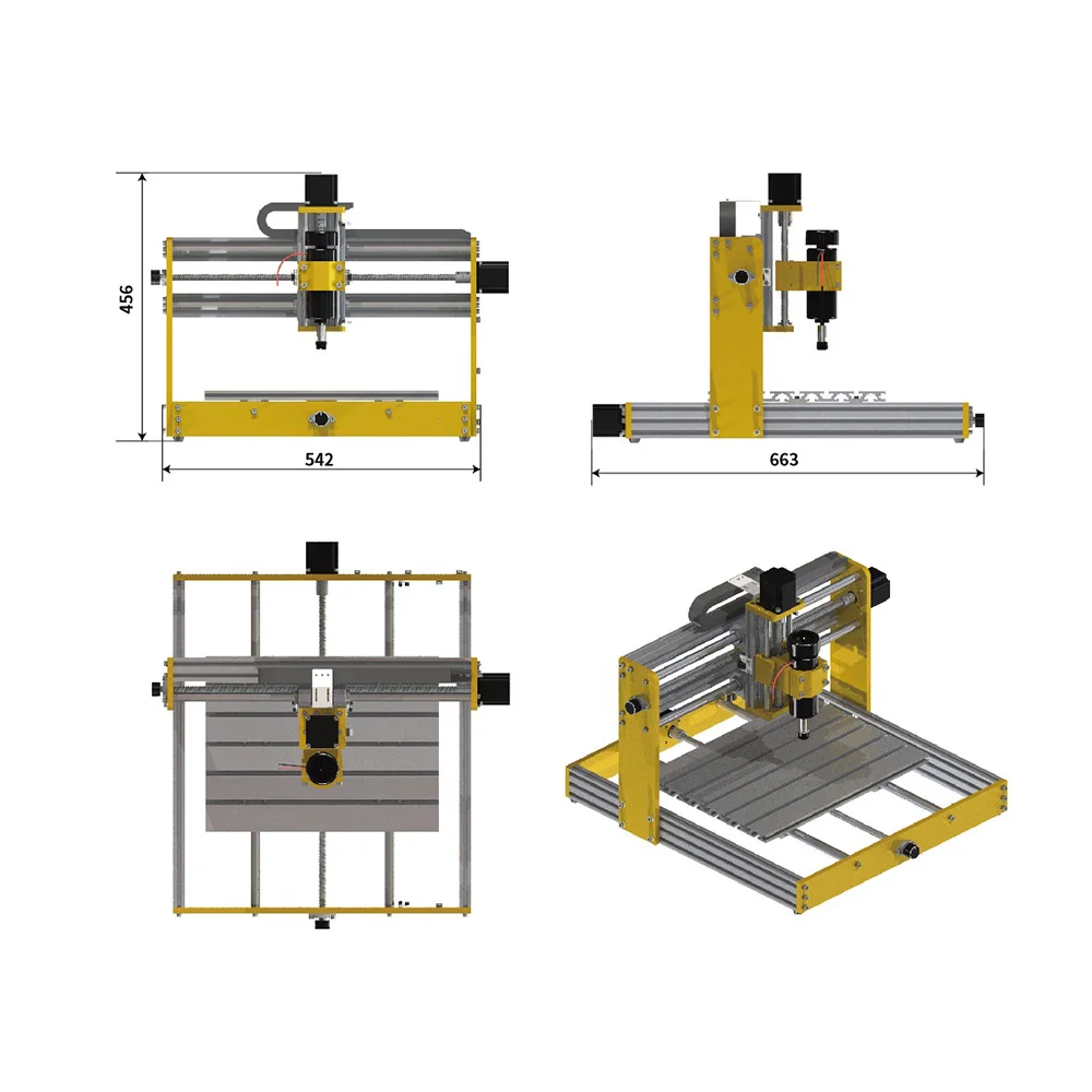 LUNYEE 3040 15W Laser Printer Engraving Machines Making Rubber Stamp 300W CNC Wood Router For Painted Metal