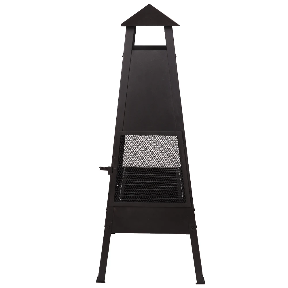 Factory Wholesale Outdoor Fire Pit Wood Chips Black Steel Bonfire Fire Pit