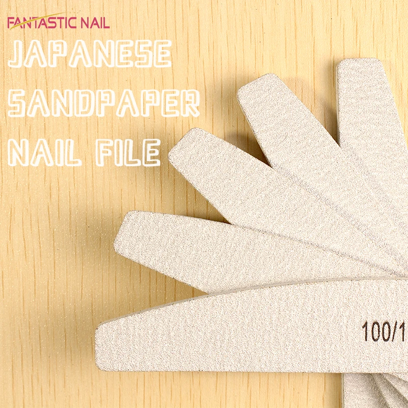 Personalized Custom Half Moon Shape Zebra Emery 80/100/180/240 Grit Nail File Professional