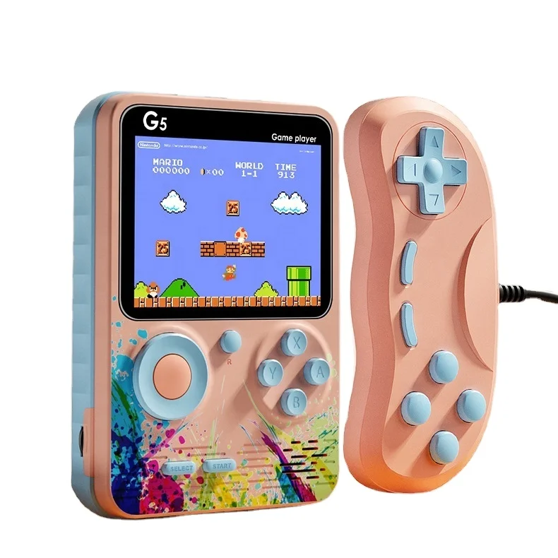 Красочные детские игрушки портативная игровая консоль для двух игроков 500 в 1 Классическая