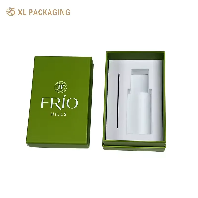 Perfume box 157gsm artPaper Lid bottom box Gift 2mm hardboard packaging beauty Boxes with EVA insert for bottle