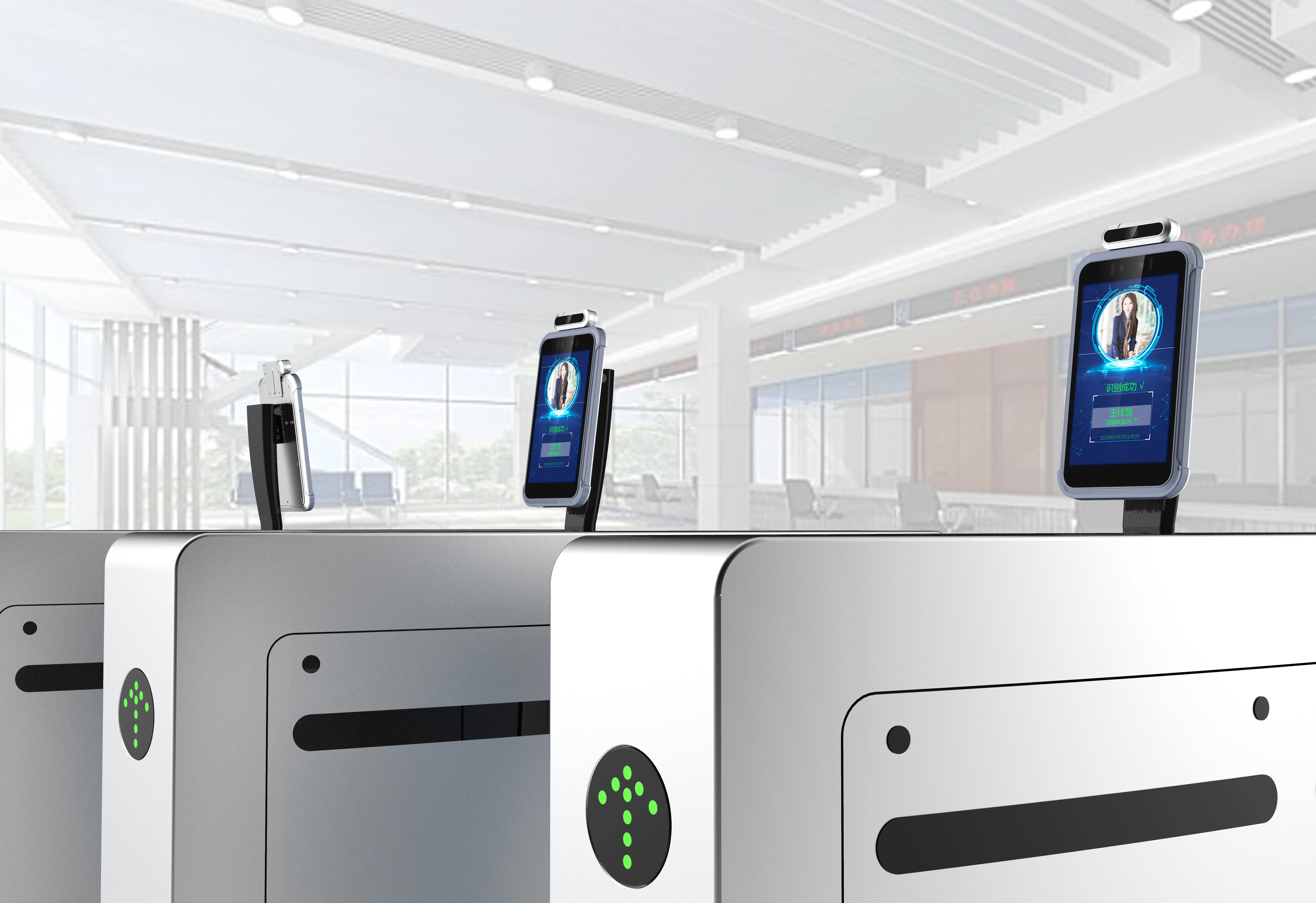 8 inch screen thermal Face identification Temperature measurement camera & face identification terminal punch in