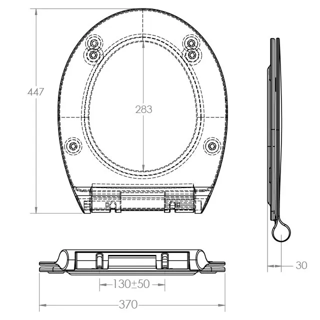 Hot Sell C.R. Smart Inox Hinges Toilet Seat Cover With Inox Hinges Modern Bathroom Seat Made In Italy