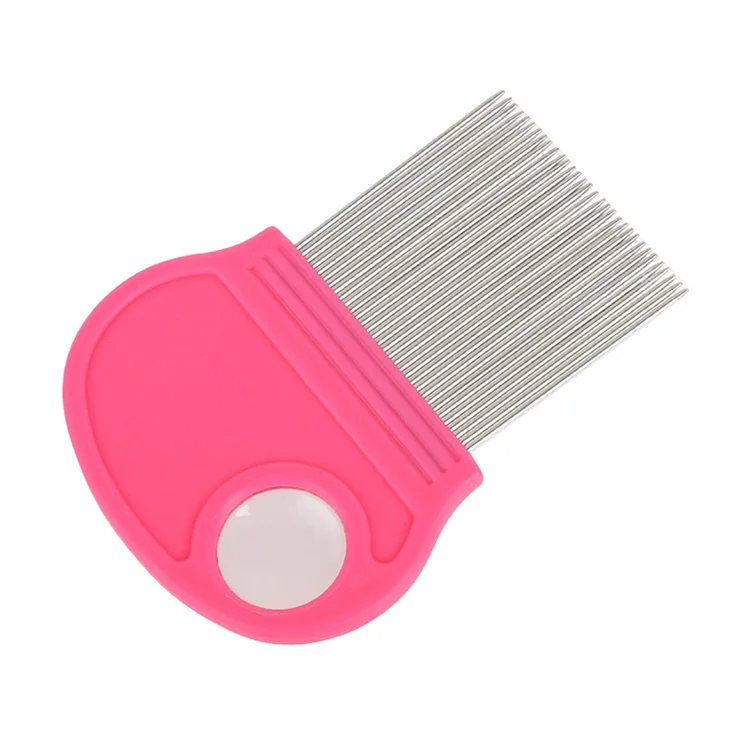 Pets hair lice bugs remove brush comb,stainless steel metal nit lice flea cat dog comb
