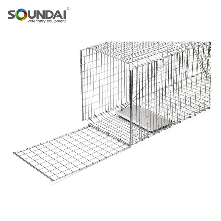 Steel Frame Collapsible Folding trap Cage For Cat Skunk Rabbit