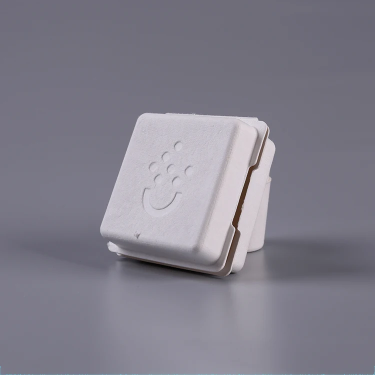 Dry press custom eco friendly sugarcane fiber molded blind box