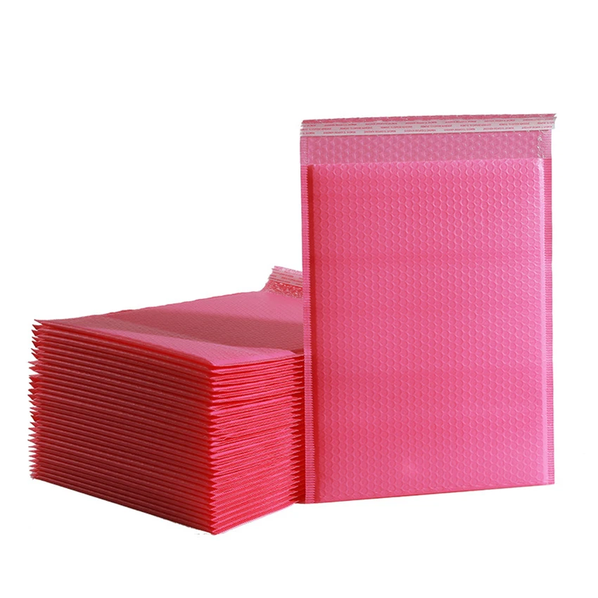 Red Stars&Black Love Heart Bubble Mailer Envelopes Mailing Bag Self Sealing Padded Poly Gift Bags For Lined Storage