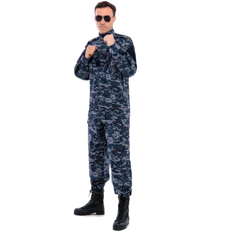 2024 OEM Tactical Gears ACU BDU Set Ocean Camouflage Long Sleeve Jacket Shirt Pant Combat Hunting Uniforms