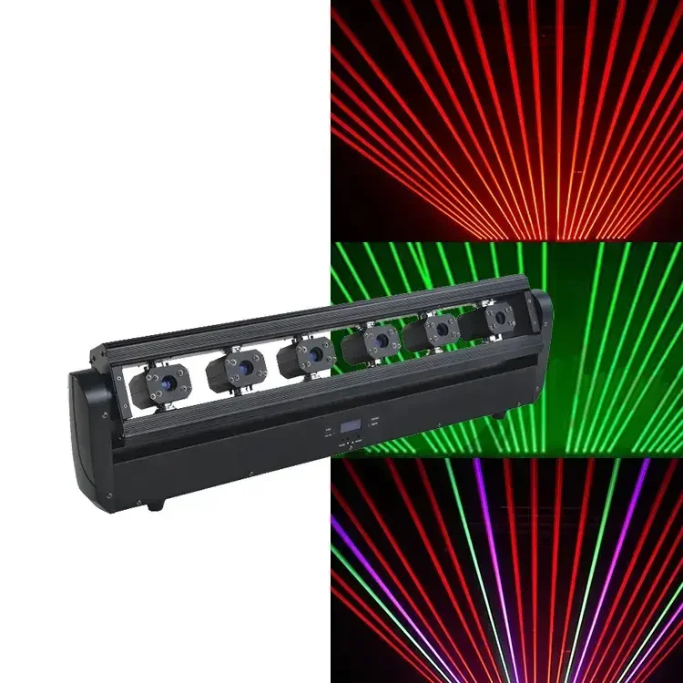 Новое поступление 6 головок Dmx RGB полноцветная движущаяся головка лазерный свет для диско-вечеринки Dj