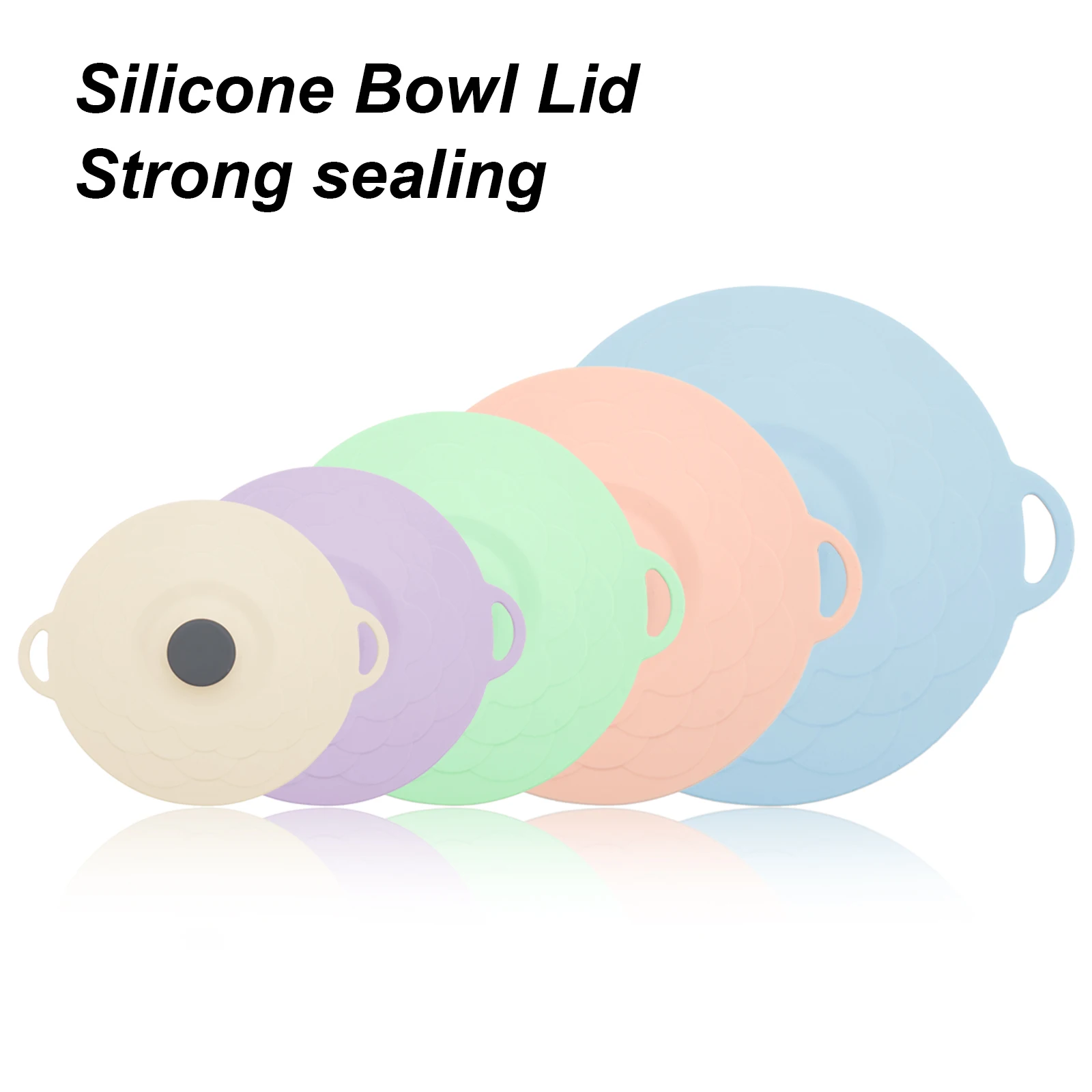 Eco-Friendly Silicone Lids for Bowls and Containers 5-Pack Stretchable Heat-Resistant Food Storage Covers
