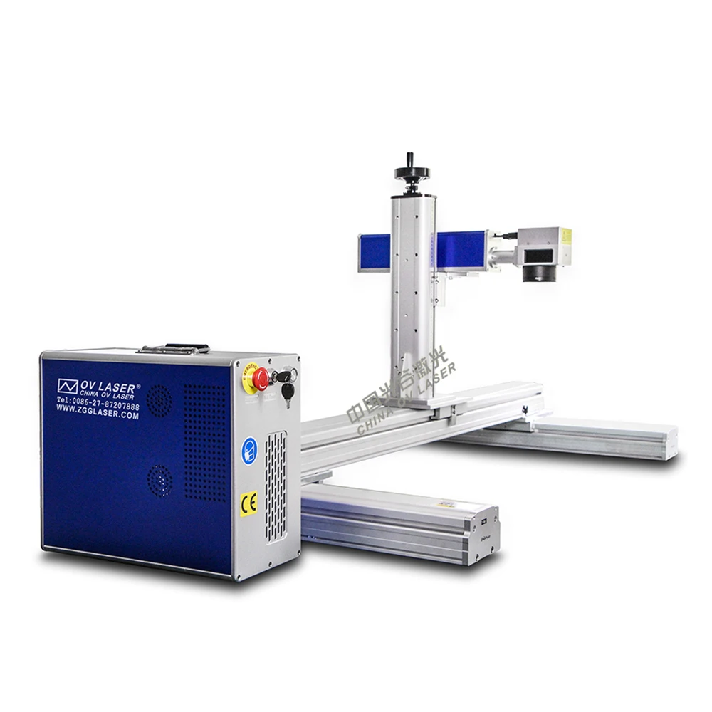 Automatic x y axis moving table laser marking machine 30W raycus 1000*600mm large area laser marking on metal
