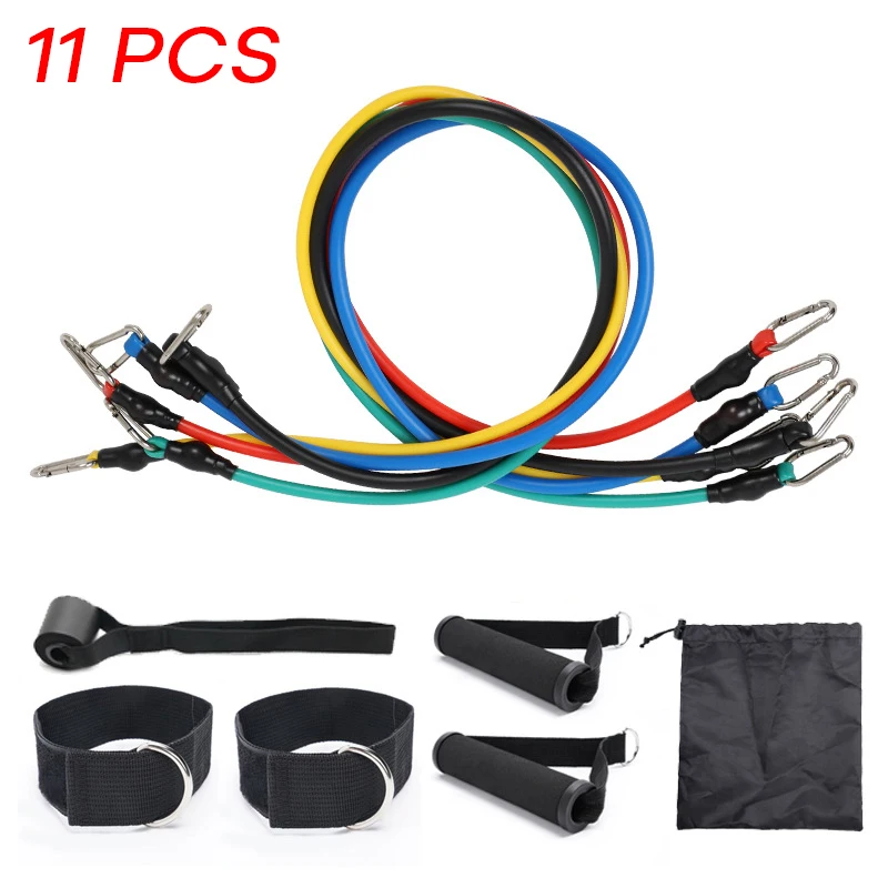 Gym Yoga Pilates Equipment Ab 11 Pieces Elastic Bands for Sports Dropship Kit for Wholesale