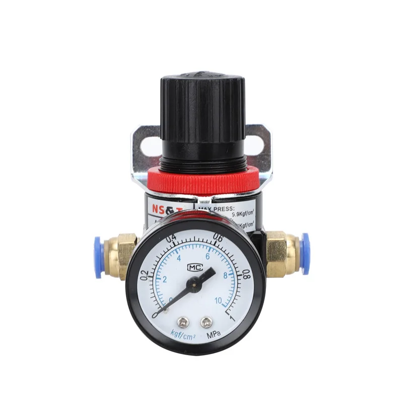 Ar2000 G1/4' Air Control Compressor Pressure Relief Regulator With Fitting Gauge And Bracket