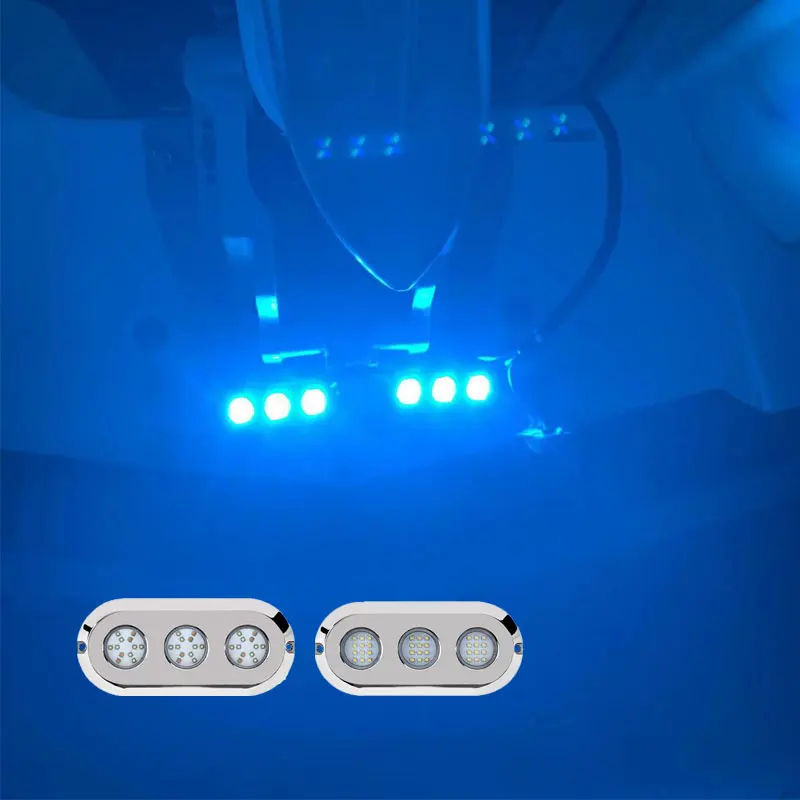 Outdoor Waterproof IP68 180W RGB 12V Underwater Led Lights for Boats