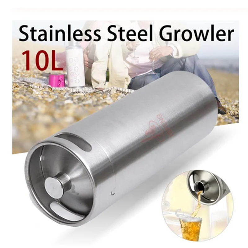 10L (2.64 Gallon) Stainless Steel Mini Keg for Beer Homebrew Kegerator Growler Ball Lock Cornelius Corny