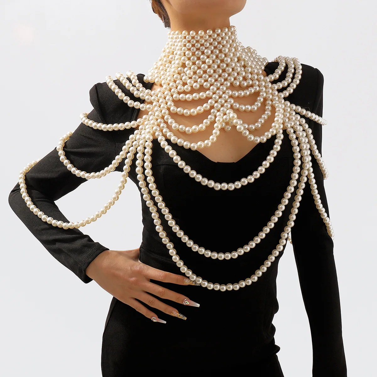 2024 Fashion Fine Jewelry Body Chain Women Elegant Pearl Body Jewelry For Party Club