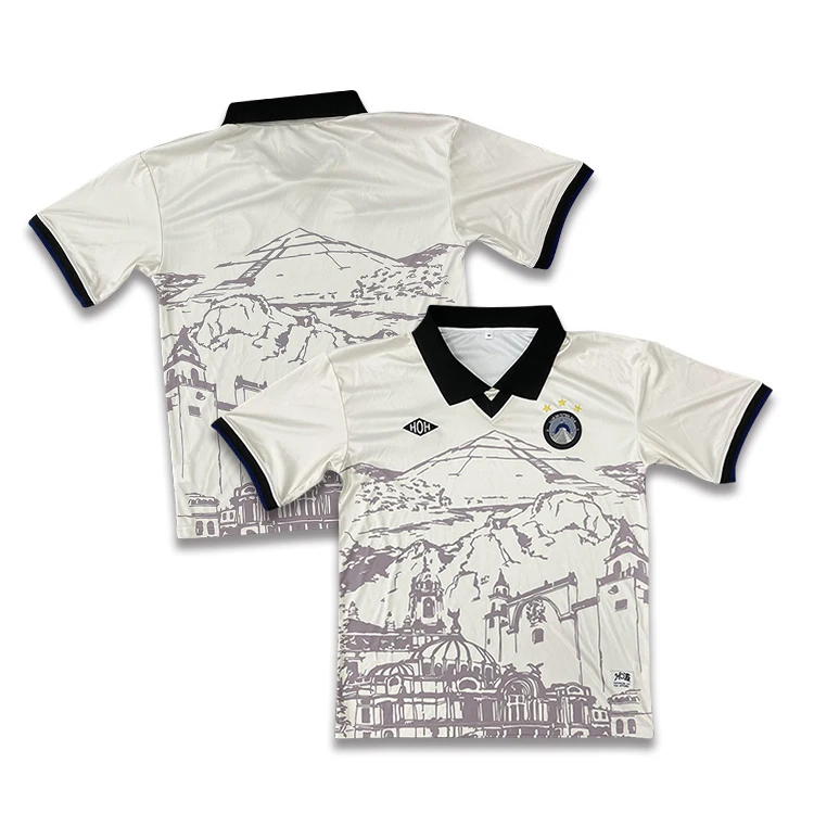 Sublimation Design Grid Pattern Custom Unique Class Collar Football Soccer Jersey