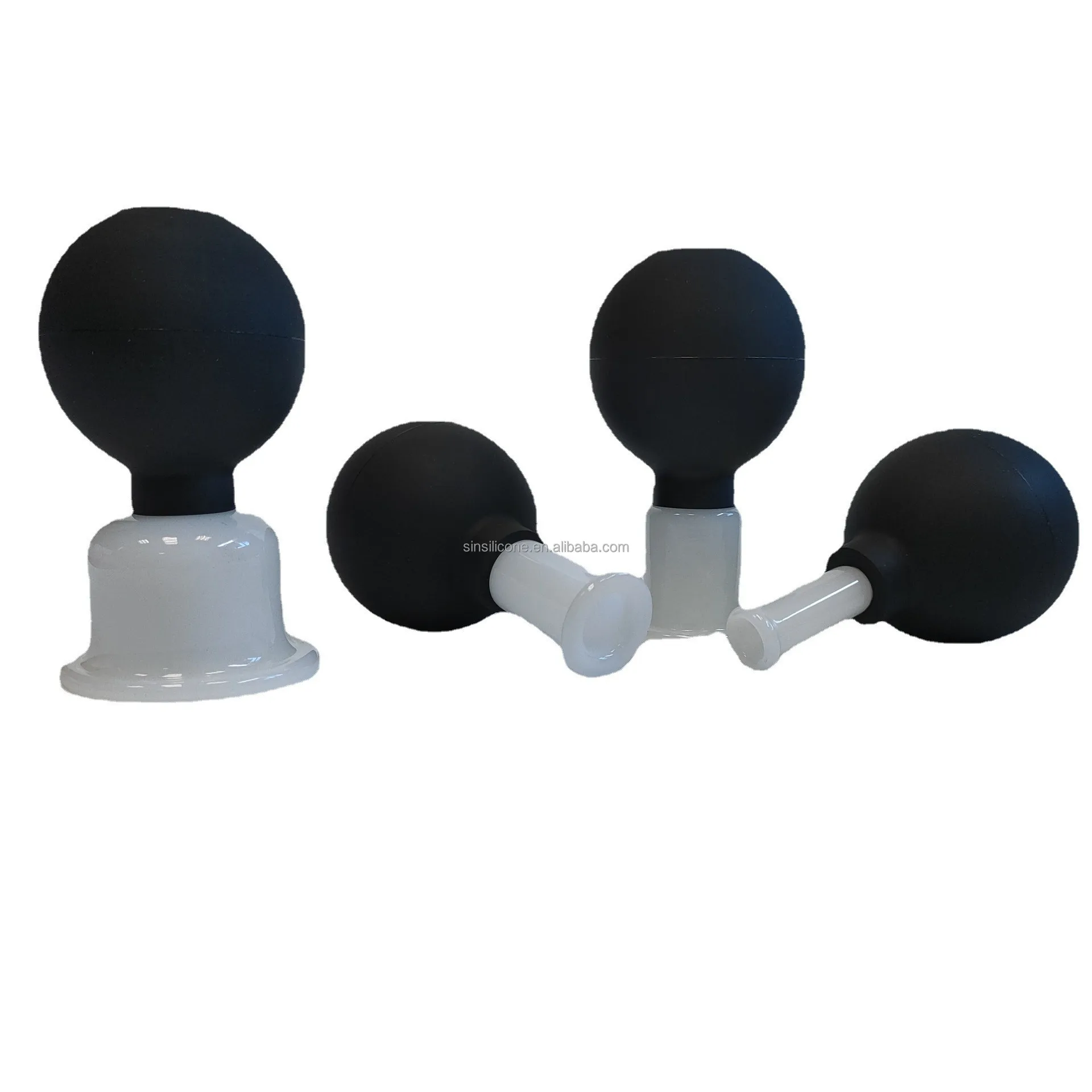 Cupping Therapy Set 2 In 1 Vacuum Face Set Massage Glass Facial Natural Rubber