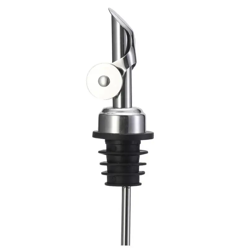 Automatic Opening and Closing 304 Stainless Steel Wine Pour Nozzle Cover Gravity Flip Olive Oil Vinegar Bottle Stopper