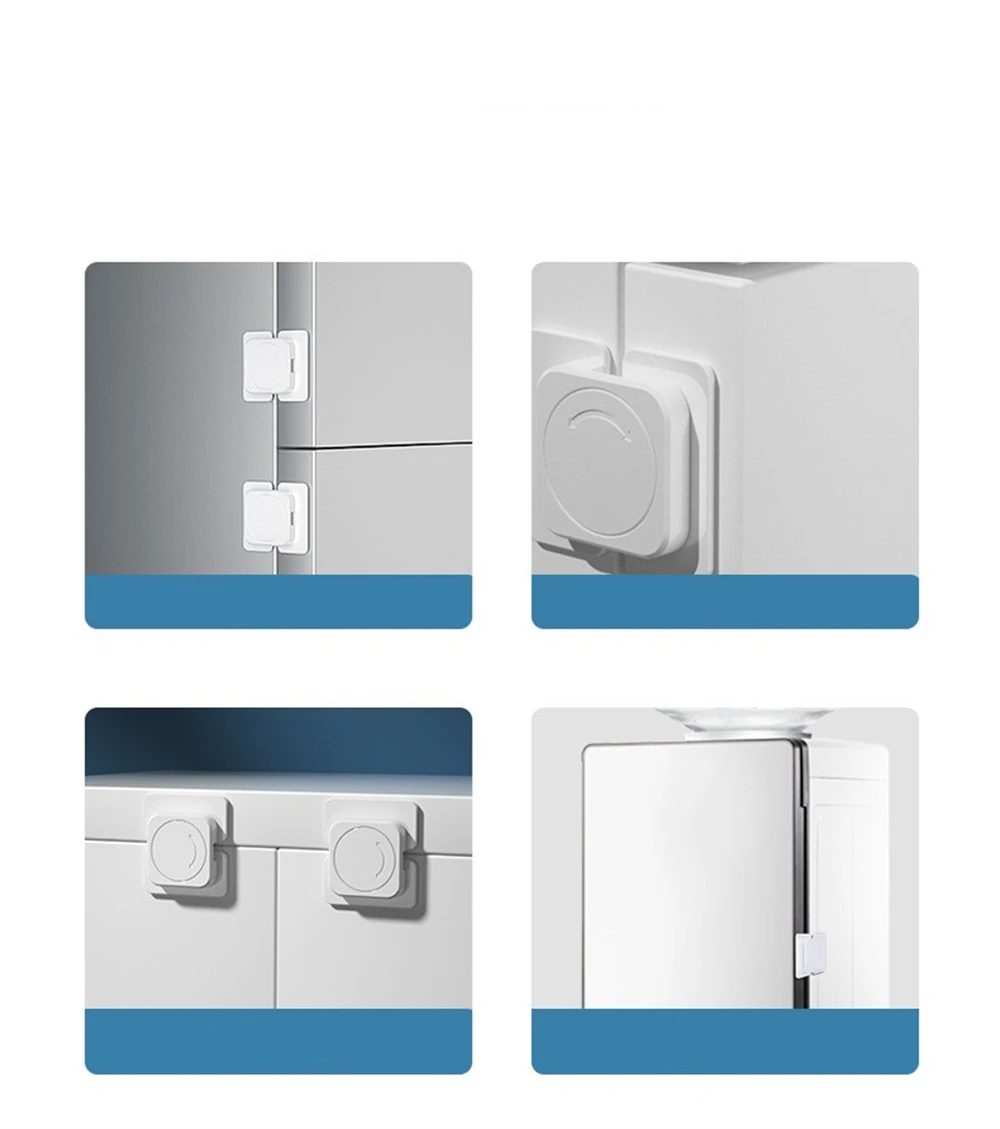 Baby Safety Fridges Door Lock Refrigerator Cabinet Cupboard for Childproof & Pet Proofing Easy to Install Freezer Latches