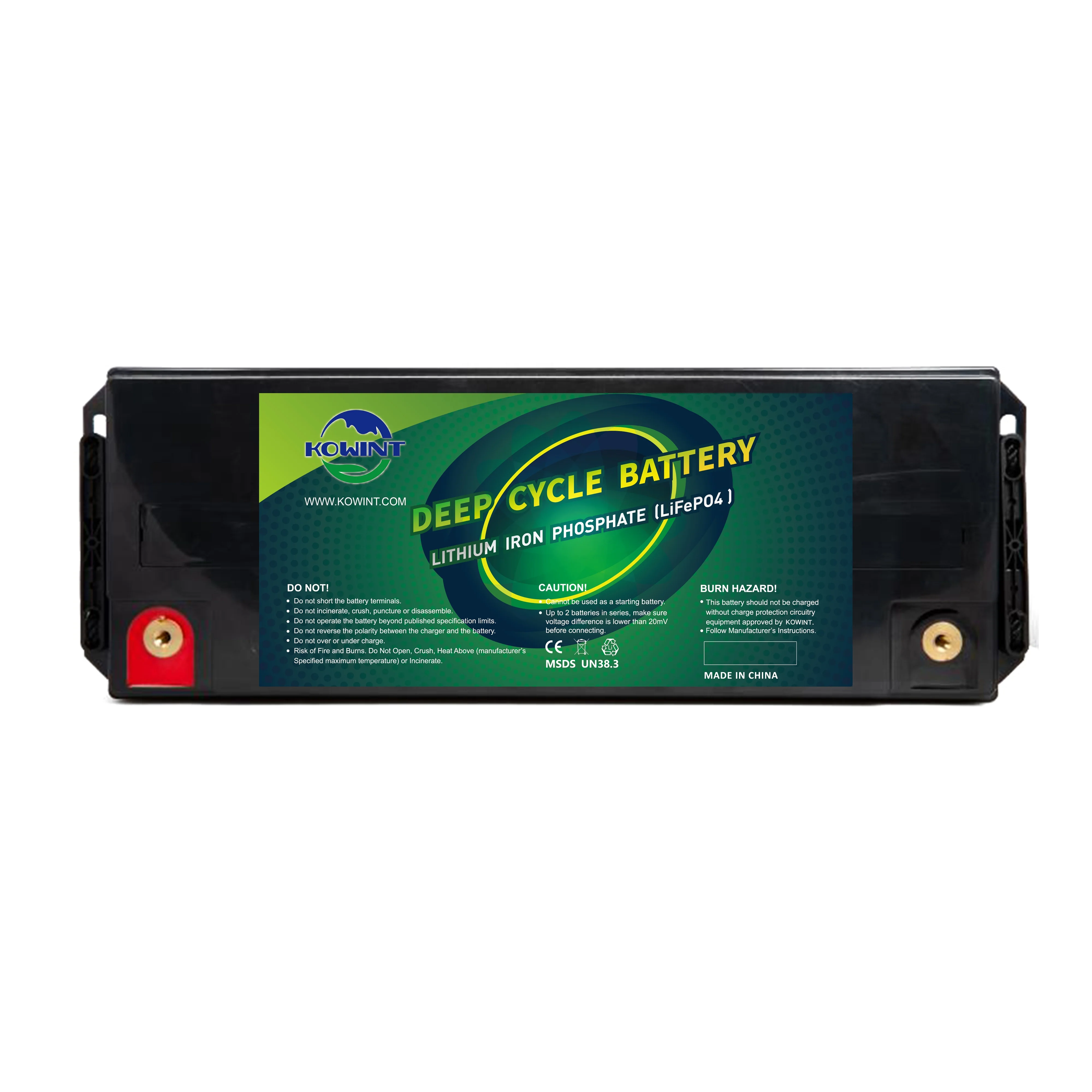 KOWINT BSLBATT lithium iron phosphate lifepo solar system cell dry battery 24v 100ah lithium lifepo4 battery