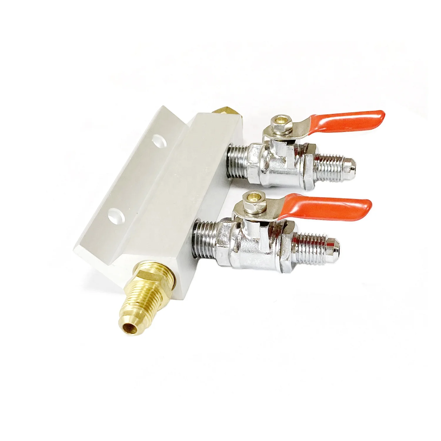 2 Way Gas Manifold Splitter Air Distributor CO2 Manifold Splitter 5/16 Barb Fittings for gas with check valve