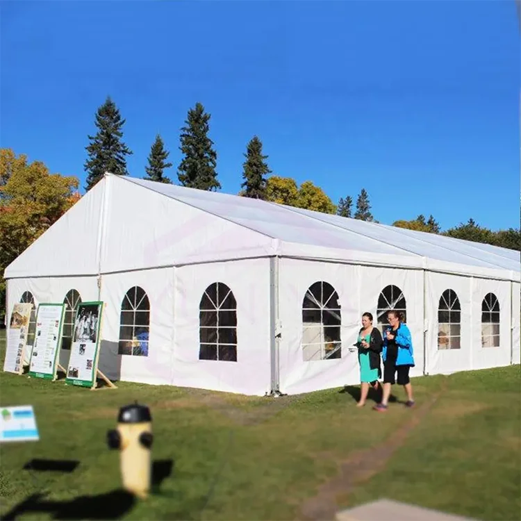 15x25m Aluminum Frame White Marriage Marquee Event Tent With Church Windows