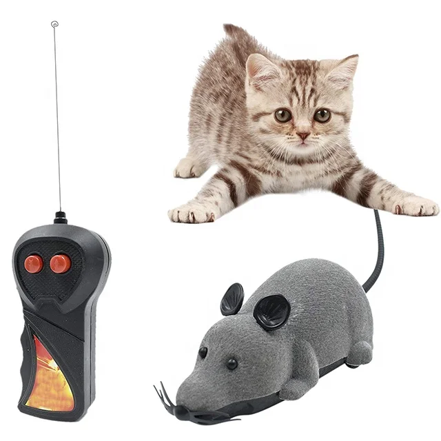 2024 New Design Interesting Wireless Electronic Remote Control Cat Mouse Toy Cat Interactive Toy