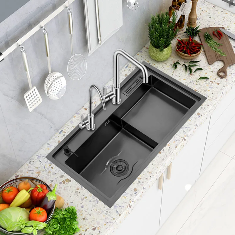 High Quality Customized Size Handmade Stainless Steel Kitchen Sink Modern Luxury Undermount Kitchen Sinks