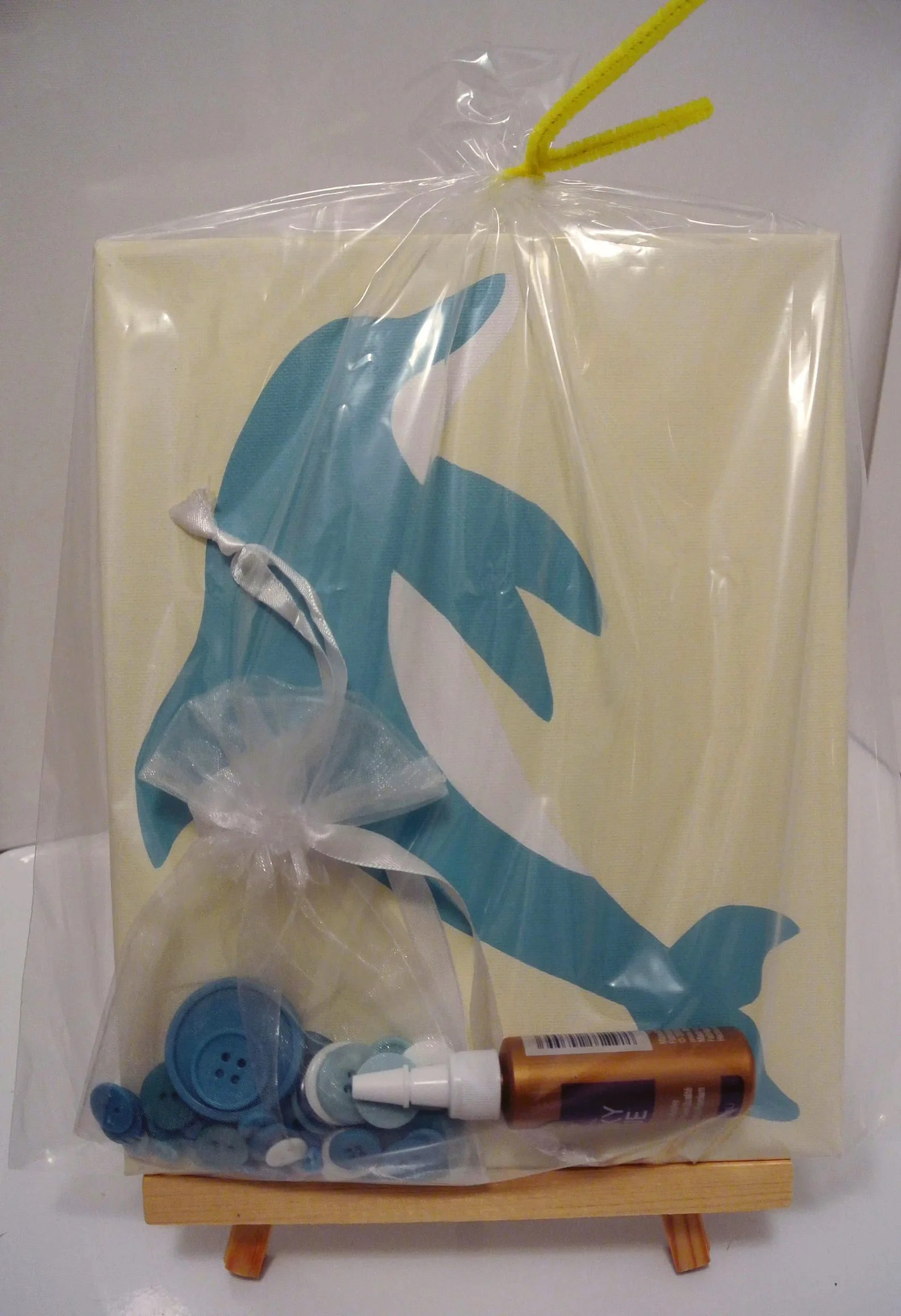 Arts and Crafts Supplies Craft Kits Set with Canvas, Acrylic Paint, Buttons