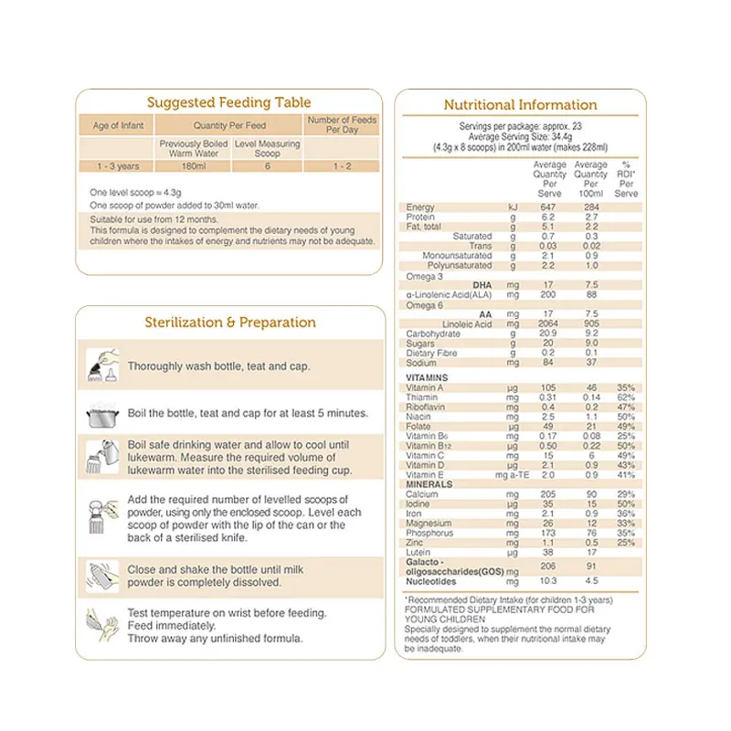 Healthy Infant milk stage 1 with essential fatty acids vitamins and minerals for toddlers 1 - 3 years old