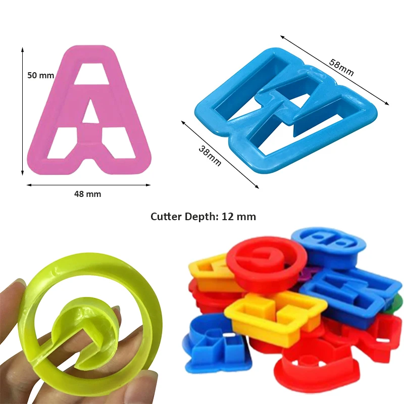 26 Plastic Alphabet Letter Cookie Biscuit Fondant Cutter Mold And Cookie Cutter Set