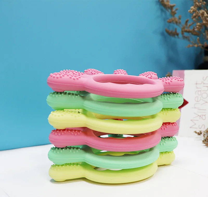 Wholesale Baby Diy Silicone Teethers Teething Silicone Chew Toys Teether Teething Gift Set   Fitness Six Finger Silicone Teether