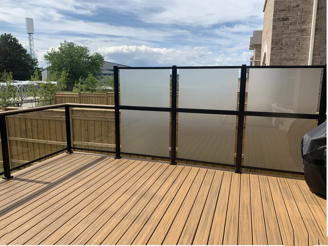 Railing Fence Decorative Laser Cut Glass Aluminum Handrail Metal Modern Item Outdoor Surface Pattern Painted Flooring Garden ISO