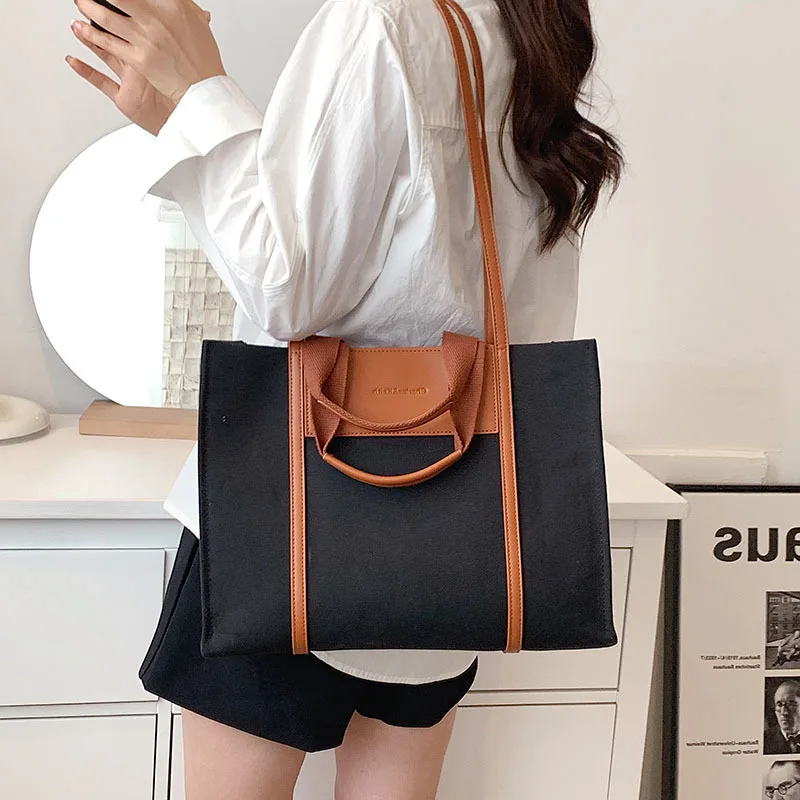 Large Capacity Ladies Handbags Fashion Lady Shoulder CrossBody Bags Canvas Woman Tote Bags