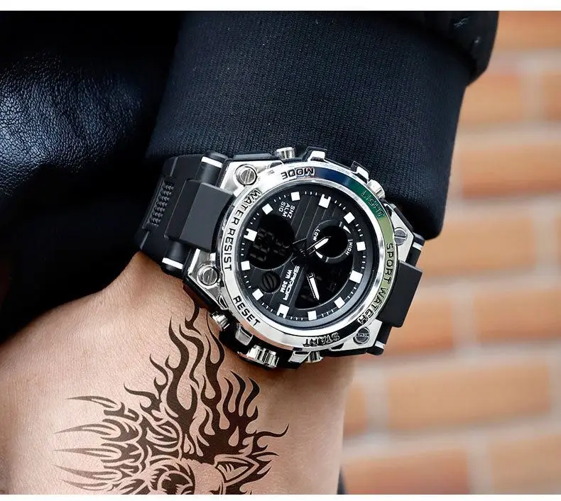 Wholesale Men Watches Sport Style Wristwatch Dual Display Male Watch For Men Clock Waterproof Digital Wrist Watch