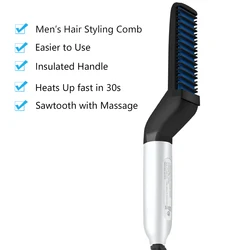 Hot Selling Hair Curling Brush Beard Straightener For Men Styler