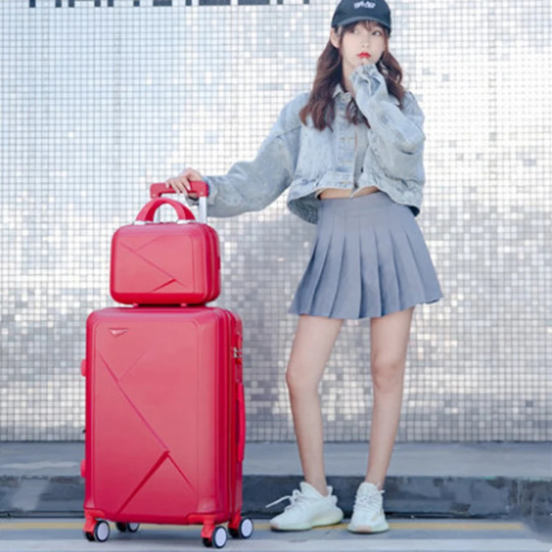 Custom carry on luggage set travel bags hand 4 wheels trolley bag suitcase