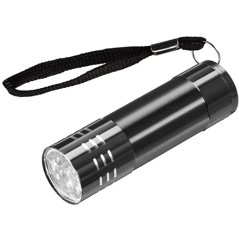 Flashlight Mini Aluminum Ultra Violet 9 LED Flashlight Blacklight Torch Light