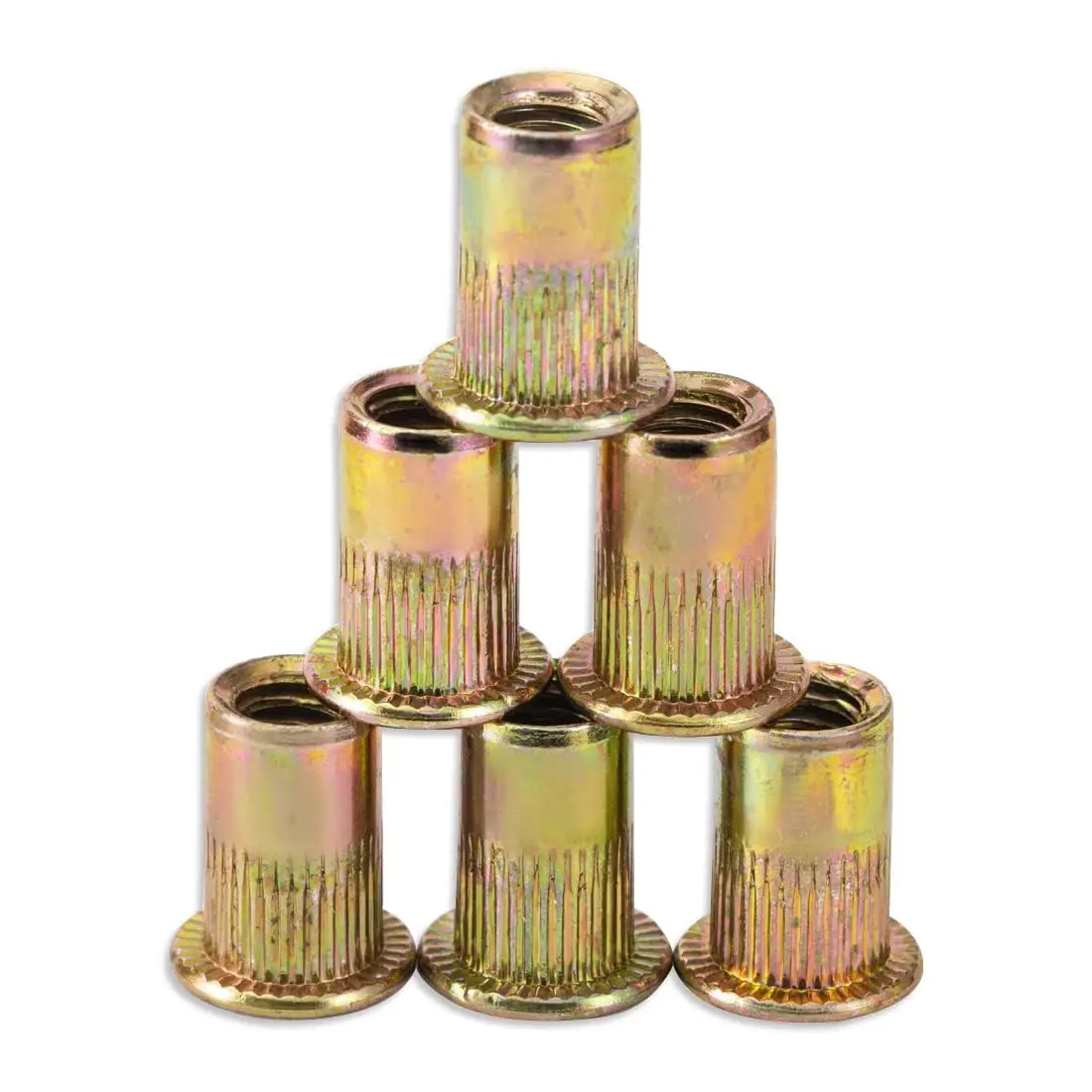 Original Nickel Plated Slotted Thread Insert Rivet Nuts For Rail Fitting