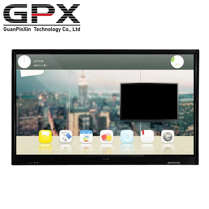 Оптовая продажа 65 75 85 98 дюймовые внутренние сенсорные мониторы интерактивная сенсорная панель белая