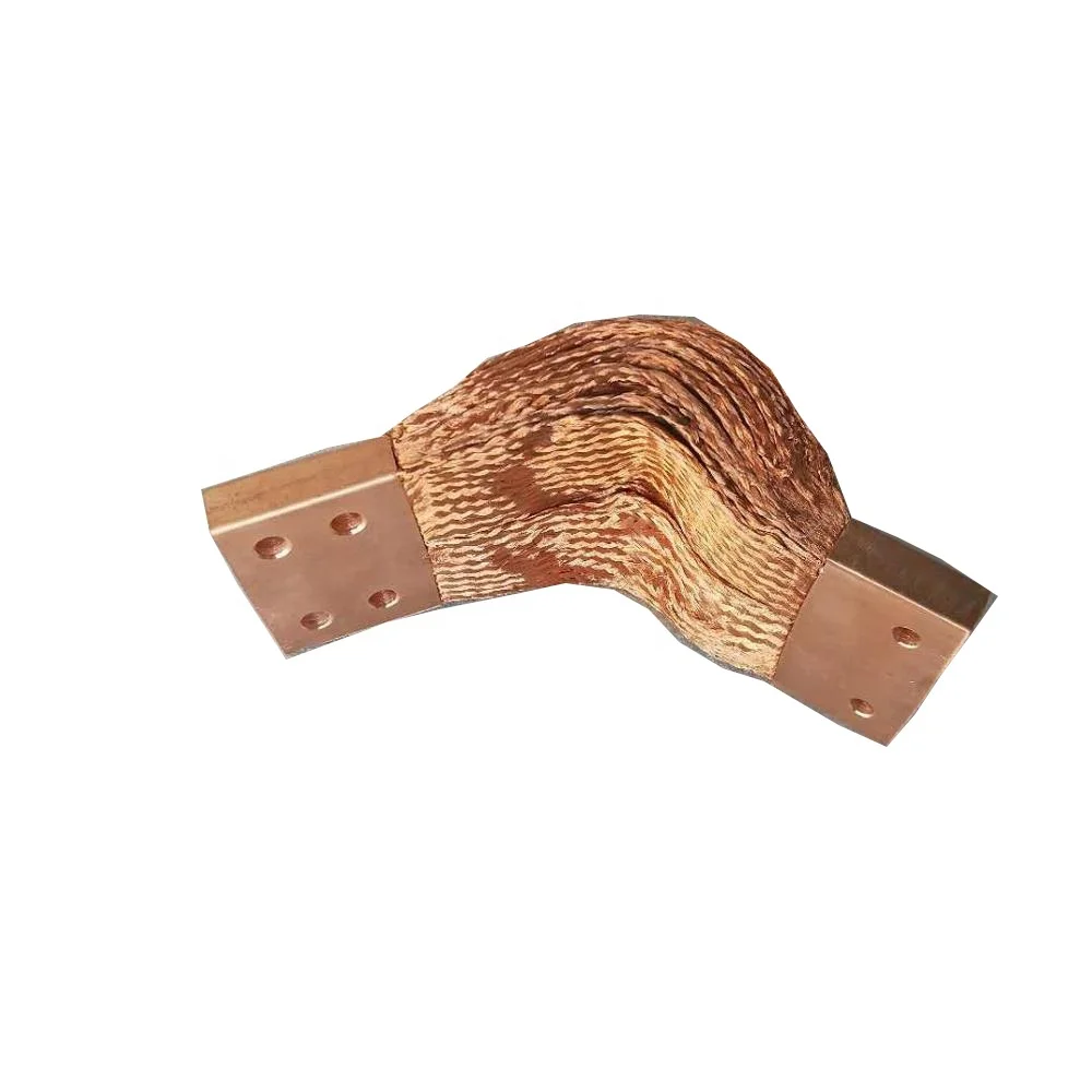Flat braided cable, Copper Braid connectors,flat braided ground cable