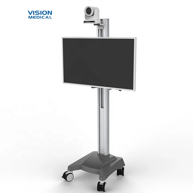 Injection molding base camera hold big monitor medical monitor cart mobile equipment monitor trolley