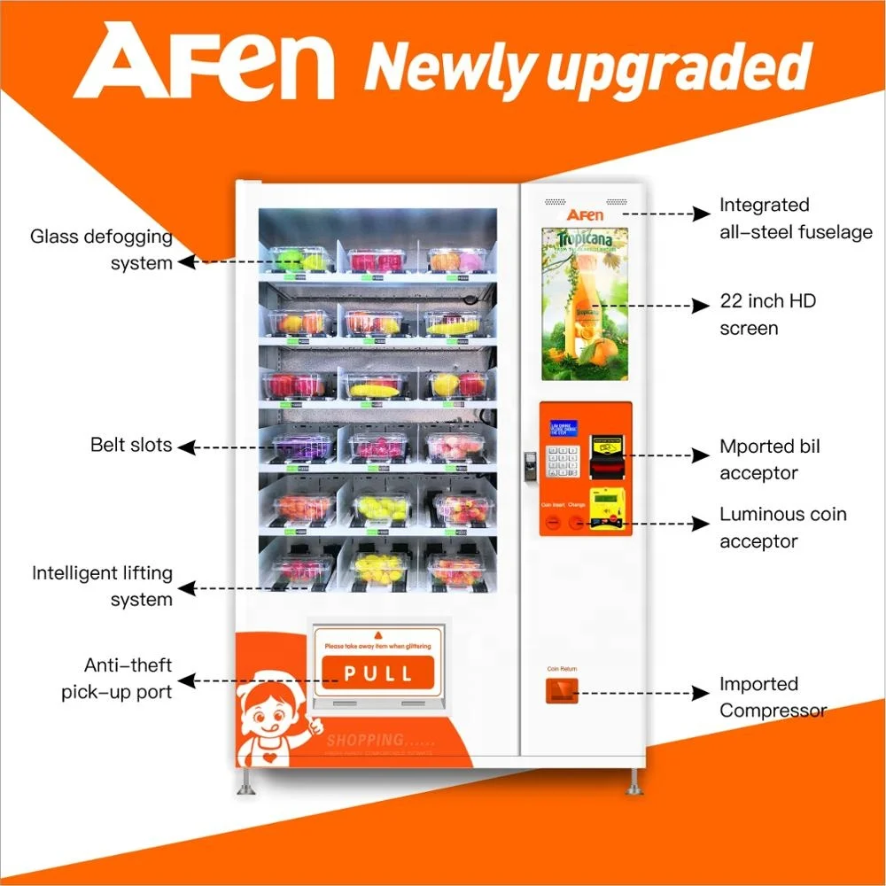  AFEN торговый автомат для продажи фруктов яиц сэндвичей капкейков