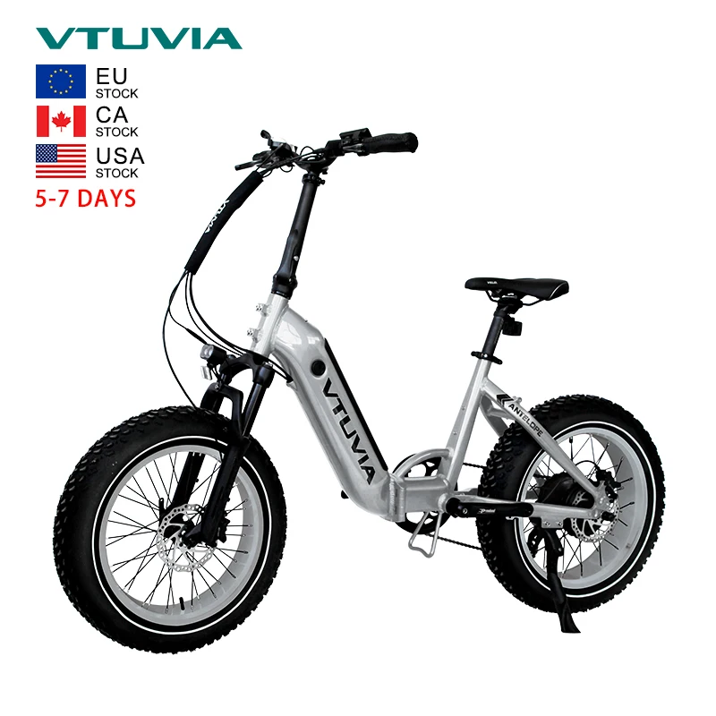 USA EU Warehouse Stock 250W 750w 36V 48v 15ah Lithium Battery Fat Tire Folding Electric City Cargon Bike Bicycle Ebike